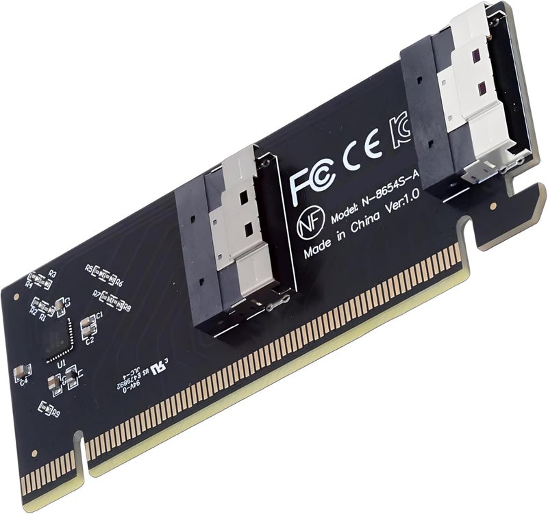 CY Low Profile Slimline Dual SFF-8654 8X 74Pin to Detachable PCIE 16X Express 3.0 PCIE4.0 Raid Card VROC Raid0 Hyper Adapter - Image 1